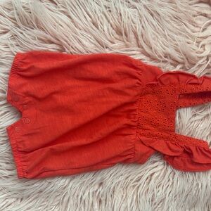 Carter's Red Eyelet Strap Baby One-Piece
